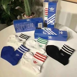 Womens Adidas 5 Pack Trefoil Socks Size 5-8